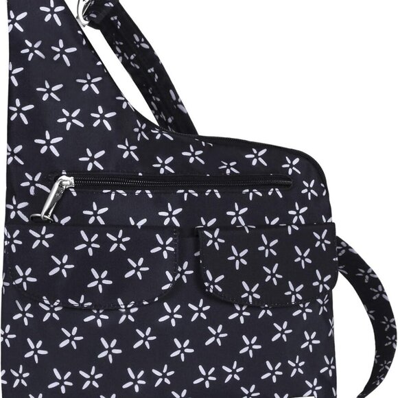 Anti-Theft Cross-Body Bag Small Flower Print Women Two Pockets